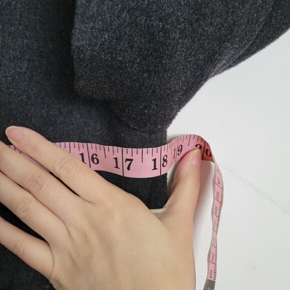 W Concept Wool Knit Double Breasted Button Long Sleeve Long Pea Coat Size Small - Picture 8 of 12